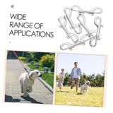 GLEAVI 6pcs Sturdy Stainless Steel Dog Leash Clips Double Ended Clips for Walking Training Swivel Snap Hooks