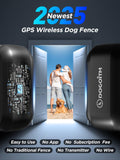 Wireless Dog Fence with 3 Warning Modes, Electric Dog Fence Collar with Real-time Signal, Pet Containment System with Wide Adjustable Range for Most Dogs