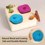 YOOSO WING Birdie Puzzle Feeder - Interactive Foraging Toy for Parrots, Parakeets, Cockatiels, Conures | Mental Enrichment & Stimulation Game to Prevent Boredom (Colorful)