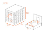 New Age Pet ECOFLEX Freedom Litter Loo Moisture‑Resistant Enclosure & End‑Table, Non‑Toxic, Pull Out Drawer, Indoor Cat Furniture, Antique White