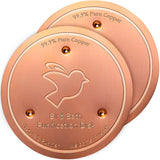 Mellbree 2-Pack Bird Bath Purification Disk, 99.99% Pure Copper Disc Cleaner Safe for Outdoor Bird Bath, Solar Fountains and Concrete Bowls - Bird-Safe Gift for Bird Lovers 0.6mm (Bird Pattern)