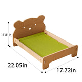 HaoCpetslian Wooden Elevated Cat Bed for Indoor Cats Easy to Assemble with Removable Mattress Pet Bed for Small Animals Small Dog Rabbits Guinea Pigs Hamsters Chinchillas etc