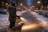 Warm Walks Smart Dog Leash: 3 Heat Settings, Integrated Power Bank with USB-C, Attachable LED Safety Light16 ft Retractable Reflective Lead. All Season Comfort and Power