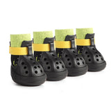 AOKOWN Dog Shoes for Hot Summer Pavement, Dog Shoes for Small Dogs, Waterproof Dog Boots & Paw Protectors, Non-Slip Dog Rain Booties, Easy Clean Sandals for Beach Black Size 1