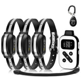 PetJoy 3 Dog Shock Collar for Large Dogs, Automatic Bark Collar with Remote, Bark and Training Collar Combo, Shock Collar with 5 Adjustable Levels of Sensitivity