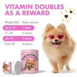 Probiotics for Dogs Natural Digestive Enzymes Prebiotics for Allergy Itch Relief Gut Flora Coprophagia Bowel Support Treatment Anti Diarrhea for Dogs Pet Health Immune System Support 30 Soft Chews