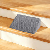 Dog Stair Ramp for Small Dogs & Cats – Non-Slip Pet Stair Wedge with Gentle Slope, High-Density Foam Ramp for Senior Pets, Washable Cover & Secure Adhesive Pads (Gray, 1 Pack)