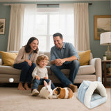 Hay Natural Guinea Pig Hideout, Warm Bed for Guinea Pig,Rabbits, Chinchillas, Guinea Pig Bed, Cozy Small Animal Winter Shelter (Blue, Small)