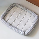 Urnat Cooling Bed Mat for Cat & Small Dog up to 15lbs, Summer Chill Non-Slip Washable Pet Pad Breathable Sleeping Cushion for Indoor Kittens Puppies (Grey,M)