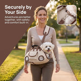 Pawzie Purse Dog Carrier,Comes with a 60-inch leash (Small)
