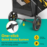 Petbobi Dog Stroller for Large Medium Dogs up to 80 lbs, Dual Entry