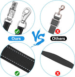 MIYABALA Cross Ties for Horse,Heavy Duty Nylon Horse Trailer Tie with Strong Panic Snap and Bull Snap,Adjustable from 45.2" to 78.7" Hanging Strap with 2 Pcs Tie Rings and Screws