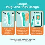 Remmie 4 AI-Powered Digital Otoscope with Light for Home Use - Ear Infection Checker for Kids & Adults - Nose Scope Video Camera with Telemedicine-Enabled App - FDA-Registered