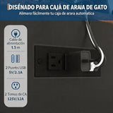 Garvee Large Cat Robot 4 Enclosure Furniture, Cat Litterbox Robot Cabinet with Power Outlet 5 ft Power Cord, Dog Proof Shelf, for Most Self-Cleaning Litter Boxes Black