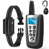 PaiPaitek 2 in 1 Dog Bark Collar and Training Collar - Smart Bark and Shock Collar Combo, Automatic Bark Collar for Large Dog with Remote 3300ft Range & Waterproof