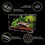 GVWRATW The Ultimate Small Animal Terrarium 7.9" x 5.9" x 11.8": A Versatile Reptile Serving as a Complete Starter Tank for a Wide Range of Species Including Lizards, Geckos, Frogs, Crabs, and Spiders