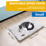 Self Warming Cat Bed Self Heating Cat Dog Mat 24 x 18 inch Extra Warm Thermal Pet Pad for Indoor Outdoor Pets with Removable Cover Non-Slip Bottom Washable Non Electric