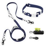 The LICKER Store WLK1004J-5SET Luna Small 8FT Adjustable 6-in-1 Waterproof Hands-Free Leash and Collar with LED Flashlight, Bag Dispenser, and Poop Bag Holder, Highball