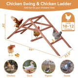 PETSFIT Wooden Chicken Roosting Bars for 10-12 Chickens, Easy Assembly