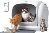 UBPET Self Cleaning Cat Litter Box, XXXL Automatic Litter Box for Multiple Cats, Weight Sensors Safety Protection, Smart APP Control, Odor Control, Works with Clumping/Bentonite Litter (XX-Large)