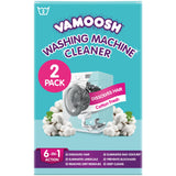 Vamoosh 6-in-1 Washing Machine Cleaner | Dissolves Pet Hair | Leaves No Residue | Removes Limescale | Eliminates Odor | Descales | Cotton Fresh Scent | For Front Load | 150g (Pack of 2)