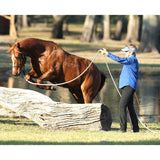 Parelli 22 Foot Line Ground Training Rope - Strong Everyday Use All-Purpose Large Horse Lead Rope with Loop & Latigo Popper | 9/16" Diameter Smooth Yachting Braid, Vaquero