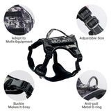 Tactical Dog Harness for Small Dogs, No Pull Military Service Dog Vest with Handle&Molle, Heavy Duty Reflective Adjustable Harnesses for Training Walking Hiking German Shepherd Golden Retriever