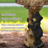 Hamiedun 23.6”Tall Resin fiber Outdoor Bird Baths for Garden - Standing Birdbath, Woodland Tree Trunk Decoration Yard Statue，Pedestal Birdbaths, Garden, Patio, Lawn, Backyard (24inch)