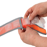CoolerDog Hi-Vis Cooling Dog Collar for Medium Dogs – Reflective Re-Freezable Ice Collar for Hot Weather & Heat Relief (Orange, Medium)