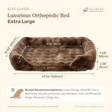 Pelsbarn Luxurious Orthopedic Dog Bed, Memory Foam, Brown, XL