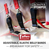 Jeffers Romper Stomper Ripstop Fly Sheet for Horses with Detachable Neck Cover & Belly Flap, 78" - Breathable Lightweight, Horse Tack for Summer Turnout, UV & Fly Protection Sheet - Grey & Red