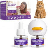 Barkwave Cat Calming Pheromone Diffuser Kit, Stress Relief, 1 Plug-in 2 Refills