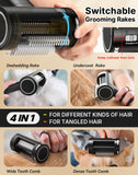 WOWOOF PET 5-in-1 Cat Hair Brush & Gromming Rakes, Cat Steam Comb for Long or Short Haired Indoor Cats, Dog Hair Spritz Comb for Deshedding and Untangling, Pet Brush for Dog Kitten Rabbit Massage