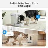 Gardner Pet 1.7 Gallon Automatic Dog Water Bowl Dispenser 6.5L Gravity Water Feeder with Stainless Steel Bowl & Maifan Stone Filter, BPA-Free for for Cats and Dogs (White, 1.7 Gallon)