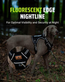 Tactical Dog Harness No-Pull Military Vest for Medium & Large Dogs, Adjustable Reflective Escape-Proof Vest with MOLLE System, Handle Control for Training, Walking, Outdoor – Black