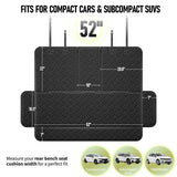 Brlako Dog Car Seat Cover for Back Seat, Waterproof 600D Oxford Protector for Travel and Daily Use, Non Slip Scratch Resistant Bench Cover, Easy to Clean, Fits Compact Cars/SUVs, 52 Inch