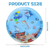 Thickened Water Mat for Cats,Big Pet Water Bed Washable Inflatable,Summer Pets Cooling Water Sensory Play Pad,Pet Playmat Cooling Mat with Inflator for Cats Dogs