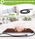GUTINNEEN Heated Cat House for Outside, Insulated Cat House Outdoor Weatherproof with Bite-Resistant Wires, Electric Heating Mat, 2 Access Doors & Openable Roof