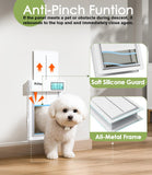 Automatic Dog Door with Collar Sensors, Meduim Smart Pet Door for Wall, Custom Scheduling & Anti-Pinch, Fits Meduim Dogs up to 40 lbs