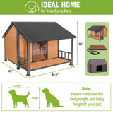 GUTINNEEN Extra Large Heated Dog House for Outside XXL Insulated Dog House Outdoor Dog Kennel with Safe Heated Pad, Chew-Proof Metal Frame, Thermal Liner for Large Dog Breeds, 44.5" L x 45" W x 35" H