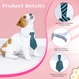 Weewooday 8 Pcs Pet Dog Cat Costume Cat Tie Collar Glasses for Small Dog Round Metal Retro Sunglasses Tie Pet Costume Tuxedo Necktie Collar Puppy Accessories Halloween Cosplay Party(Classic Colors)