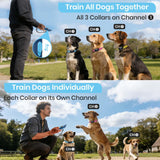 PetJoy Shock Collar for 3 Dogs & Dog Training Collars with Lockable Shock - Shock Lock Mode Switches to Tone & Vibe Only, Remote Features Slide Safety Lock, 4000ft Range (9 Tones)
