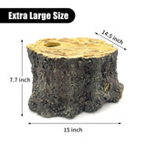 Snake Hides for Ball Pythons XX-Large Lizard Snake or Reptile Hide 15"x14.5"x7.7" Snake Hide and Basking Tree Roots Cave