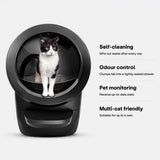 Whisker Litter-Robot 4 with Step & Fence, Black - Automatic