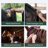 TERPUP Horse Grooming Kit 13 Piece, Horse Brushes for Grooming Supplies Set with Organizer Bag, Horse Brush & Curry Comb for Effective Cleaning, Gift for Horses Riders Beginners