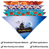 JpGdn 100PCS Halloween Dog Bandanas Bulk Kerchief Triangle Bibs Scarves Scarfs Pumpkin Bats Ghost Spider Owls Pattern for Girl Boy Small Medium Large Puppies Doggie Cat Halloween Grooming Costume