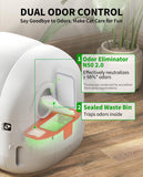 PETKIT PuraMax 2 Automatic Self-Cleaning Cat Litter Box, App Control Litter Box with Safety Sensors, Odor Free & Anti-Leakage Basic Bundle Includes Trash Bags,2.4G WiFi & Low Entrance