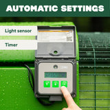 Omlet Automatic Chicken Coop Door Opener Operated by Light Sensor or Timer | Easy to Install, No Maintenance Required | Improves Coop Security and Insulation | Built-in Safety Sensors | Green