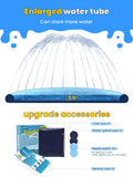 VISTOP Non-Slip Splash Pad for Kids and Dog, Thicken Sprinkler Pool Summer Outdoor Water Toys - Fun Backyard Fountain Play Mat for Girls Boys Children or Pet Dog (127 inch, Red&Yellow&Green&Blue)