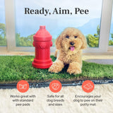 Lovewag Fire Hydrant Leg-Lifting Pee Post for Male Dogs, Red, 8x14